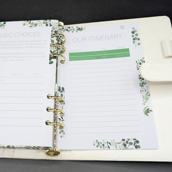 Charvoria Wedding Planner Future Mrs Binder Budget Lists Pockets Undated White - Picture 13 of 14